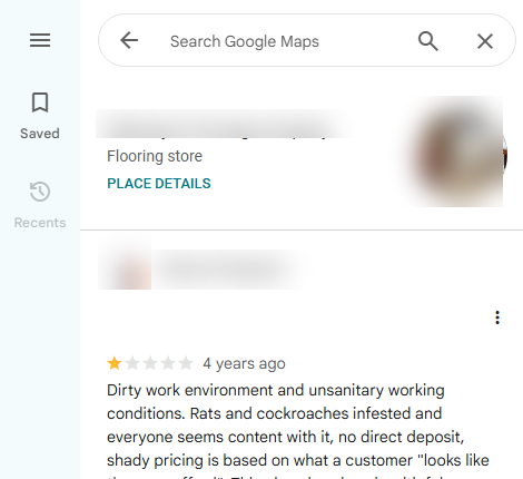 Policy-violating review before removal