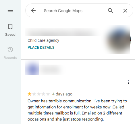Policy-violating review before removal