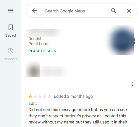Policy-violating review before removal